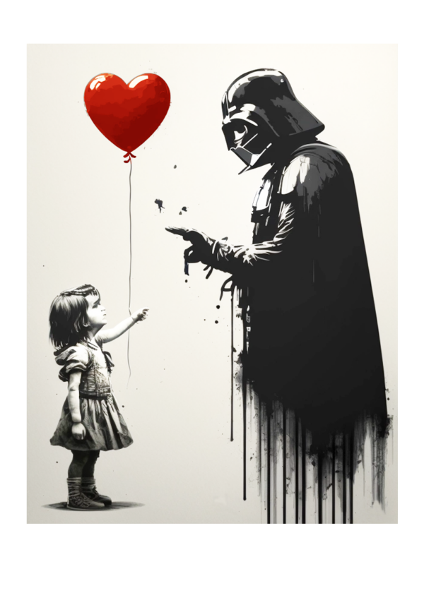 Darth baloon girl A3 print Limited edition No. 1-50